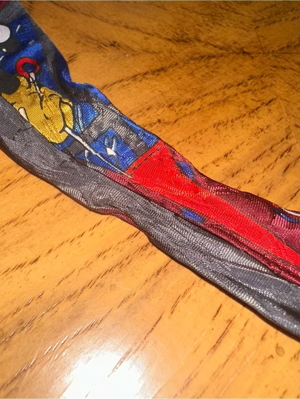 Vintage Mickey Mouse Unlimited Men's Neck Tie Rainy Day Window Disney 90s